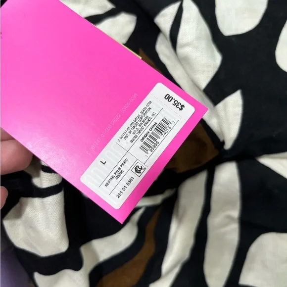 Tabitha Brown for Target Neutral Palm print maxi dress size L - Picture 8 of 13